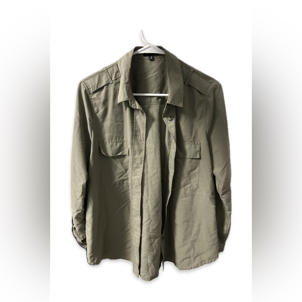 Dynamite Women's Olive Button Down Shirt